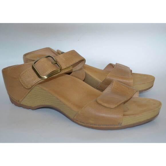 Dansko Slip On Wooden Wedge Sandal Size 41 - Picture 1 of 8